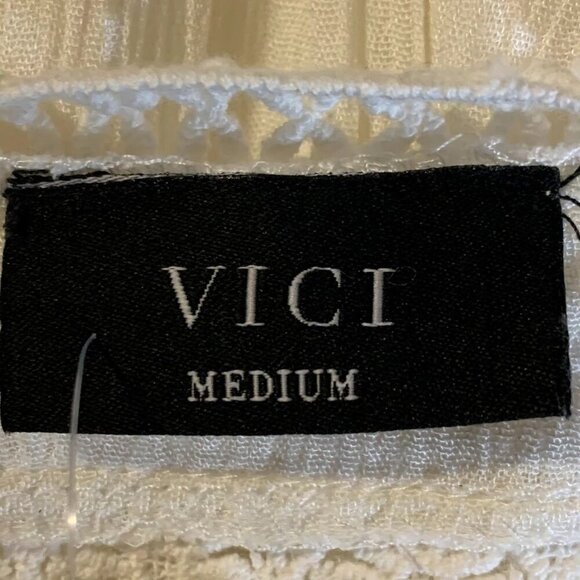 Vici Women's Pucker Up Plisse Embroidered Crochet Maxi Dress Size M‎ - Picture 7 of 12